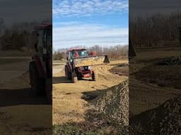 Winter tractor gravel drive upgrades