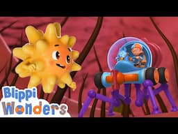 What Makes Us Sneeze? | Blippi Wonders | Science and Nature Cartoons For Kids| Moonbug Kids