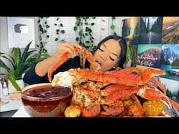 KING CRAB SEAFOOD BOIL MUKBANG | SEAFOOD BOIL MUKBANG| DESHELLED