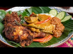 Nasi Kukus Ayam Goreng Berempah (Pantai Timur) – Rangup & Juicy!