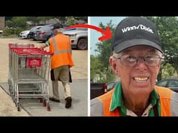 90-Year-Old Veteran Pushes Carts To Afford Food, So A Stranger Takes Matters Into Her Own Hands