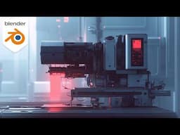 Timelapse of creating a Scifi/Industrial/Cyberpunk Machine in Blender