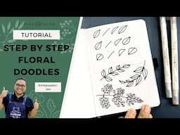 5 Easy Floral Doodles | Step by Step Tutorial