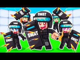 Becoming SWAT Team In Roblox Rivals With MY CRAZY FAN GIRLS…