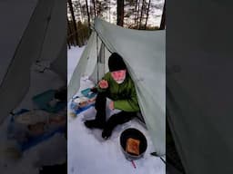 Winter camping in Norway.