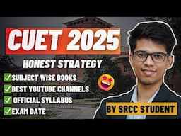 CUET 2025 strategy by SRCC🔥 Best books, free youtube channels, syllabus etc| CUET 2025 preparation