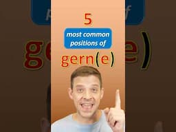 The position of GERN  #germanbasics #learngerman