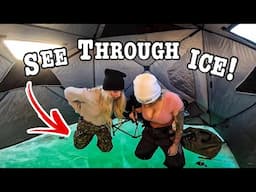 Fishing for New EXOTIC SPECIES through LOCAL ICE!!! (See THROUGH ICE!!!)