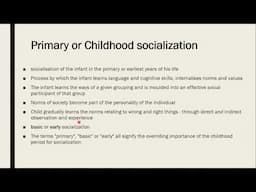 Primary or childhood socialization in Urdu and English with Examples