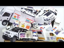 [Minicar] Collect refreshing white minicars and check out the running! Ambulances, police , trucks.