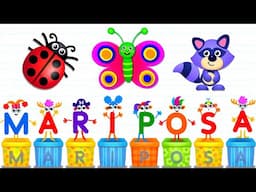 Bini ABC Academia De Lectura - Letter M - MARIPOSA, MARIQUITA, MEDUSA, MAPACHE | Bini Bambini Games