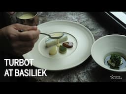 Chef Yornie van Dijk prepares delicious TURBOT at 1 Michelin star BASILIEK in The Netherlands