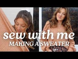 Making a cosy sweater 🍂 cosy sewing vlog, sew the Alissah Threads Valdivia pattern