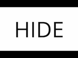 A message appeared on every screen in the world: HIDE.