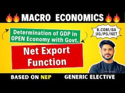 Net Export Function | GDP Determination in Open Economy | AD-AS | B.Com, BA, GE, DU