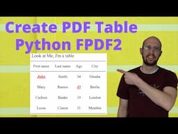 Create PDF Tables with Python FPDF2