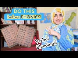 Before Starting PHONICS, Start teaching how to blend VERBALLY | Download Free Resources | SARA MEER