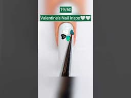 Simple Nails Art Design for Valentine's Day💚 #shorts #short #nails #nailartdesigns #valentinesday