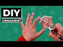 DIY Acrylic Gingerbread House Holiday Ornaments