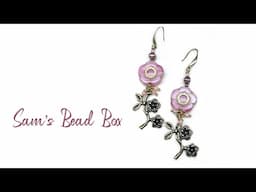 Cherry Blossom Magic! Sam’s Bead Box January 2025 Unboxing + DIY Statement Earrings Tutorial 🌸🌸🌸