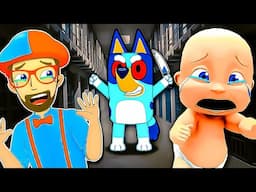 Baby and Blippi Escape Bluey Prison!