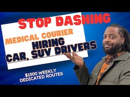 Medical Courier company hiring independent contract drivers Cars and SUV $1500 weekly