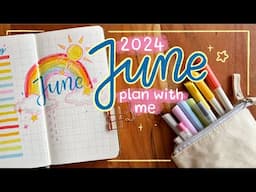 June 2024 Bullet Journal Setup 🌈 Plan with Me