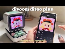 divoom ditoo plus 👾 unboxing, retro pixel speaker, first impression, decorating, sound test