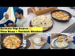 വീട്ടിൽ Star ആവാൻ🔥Top Secret🤫Restaurant Style Thin Naan & Turkish Chicken | Butter Naan