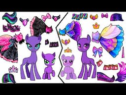 My little pony Alicorns  Blind  bags Good vs Evil- Twivine Pinkamena Flutterbat  -MLP Paper craft