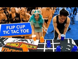 Challenging Strangers at Anime Expo | Flip Cup Tic Tac Toe