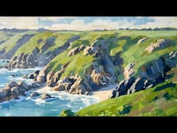 How to Paint LOOSE but REALISTIC Coastal Scenes! (Gouache Demo)