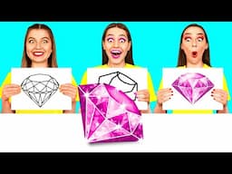 Who Draws it Better Take The Prize | Cool Art Tricks by DaRaDa Challenge