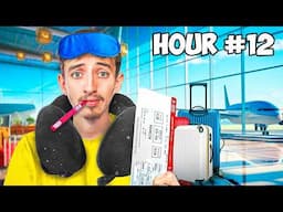 Surviving Overnight At World’s Largest Airport! (Challenge)