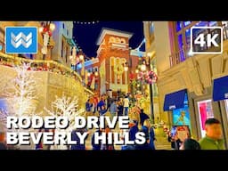 [4K] Rodeo Drive Christmas & Hanukkah Lights 2024 Beverly Hills Los Angeles Night Walking Tour Vlog