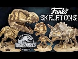 Funko Pop Jurassic World SKELETONS Review!!! Tyrannosaurus! Dilophosaurus! Triceratops!