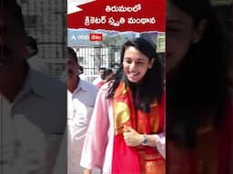 తిరుమలలో క్రికెటర్ స్మృతి మంథాన.! #smritimandhana #Tirumala #ttd #shorts #youtubeshorts #abpdesam