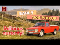 What a survivor! Early Peugeot 504 pickup. Delicious Austerity! Rare petrol!