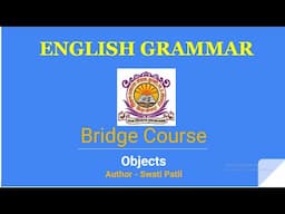 ENGLISH GRAMMAR  | Objects