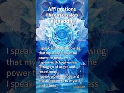 Throat Chakra (Vishuddhi) Affirmations @CozyCycles ✨❤️🙏 Light & Love 🙏❤️✨