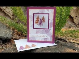 Create a "Window Card" using the Square Framelits from Stampin' Up!