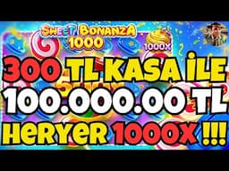 SWEET BONANZA 1000 YENİ OYUN 🍭 300 TL KÜÇÜK KASA İLE KATLAMA GELDİ ! TAKTİK MAKTİK YOK BAM BAM BAM !