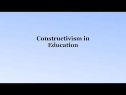 Constructivism in education | Educational philosophy