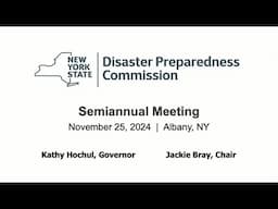 NYS Disaster Preparedness Commission November 25th, 2024