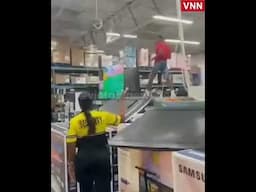 Kid Goes "King Kong Mode" at Costco