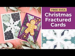 Easy Christmas Cards to Make ❄️ Fractured Card SVGs