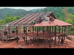 Build a 200m2 house, roofed with 3000 earthen tiles