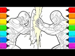 Digital Drawing Iron Man vs. Captain America in Civil War _Time lapse