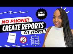 🏃🏾‍♀️APPLY BY FEBRUARY 28TH! CREATE REPORTS AT HOME! NO PHONE! WORK FROM HOME JOBS 2025