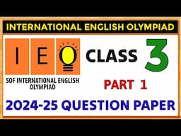 ENGLISH Olympiad class 3 | SOF IEO CLASS 3 | IEO OLYMPIAD CLASS 3 | IEO class 3 | ENGLISH OLYMPIAD